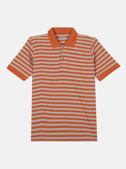 Polo Performance T Shirts - Orange Stripes