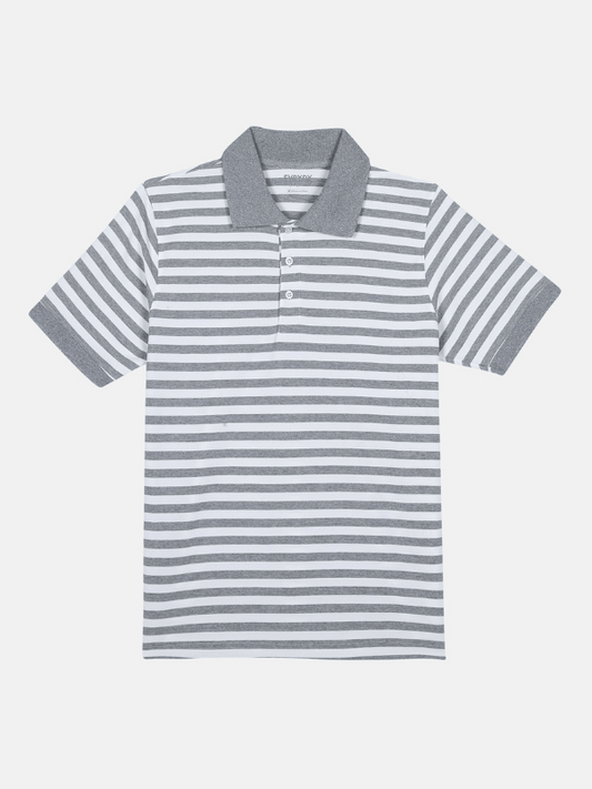 Performance Polo - Grey Stripes