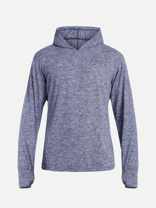 Sun Protection Hoodie | Blue Melange